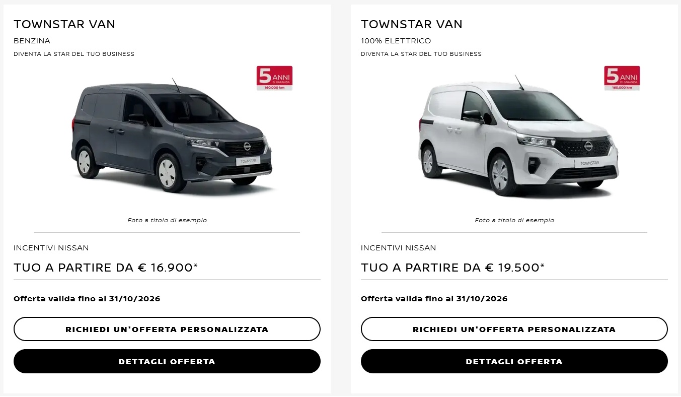 Nissan Townstar Van